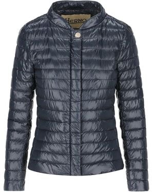 Herno Round Collar Down Jacket - Blue