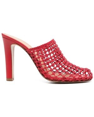 Ferragamo 110Mm Ella Mules - Red