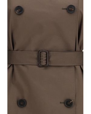 Max Mara Trench Coat The Cube Cotton & Raincoats - Brown
