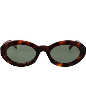 Saint Laurent 002 Havana Acetate Sunglasses - Multicolor