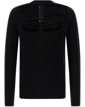 Rick Owens Wool Cut-Out Sweater - Black