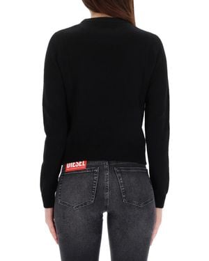 DIESEL Areesa Jersey Wool Sweaters - Black