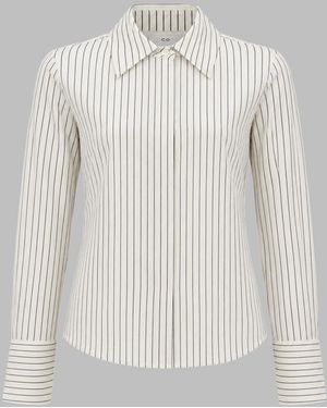 Italist Striped Silk Shirt - White