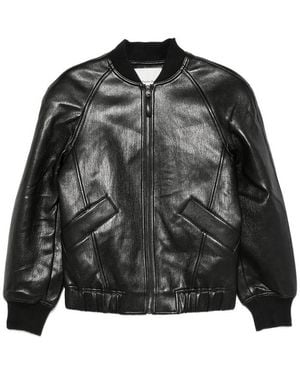 Frankie Shop Bomber Jacket Alena Faux Leather Polyurethane - Black