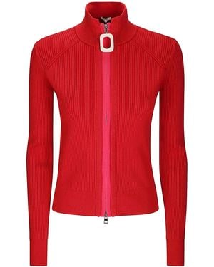 JW Anderson Turtleneck Zip-Up Cardigan - Red