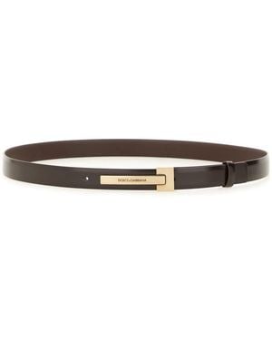 Dolce & Gabbana Belt With Logo - White