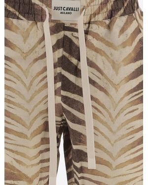 Just Cavalli Shorts Cotton-Linen - Natural