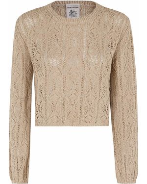 Semicouture Maglia Adriana Cotone Poliammide - Natural