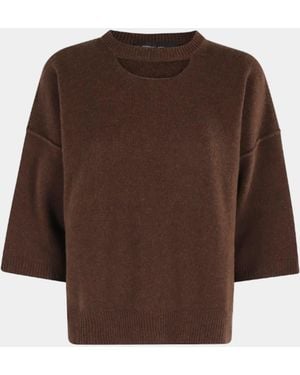 FEDERICA TOSI Maglia Over Maglieria - Brown