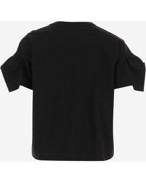 Sacai T-Shirt Double-Sleeve Cotton, T-Shirts & Jerseys - Black