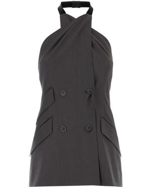 Max Mara Wool Ali Mini Dress - Black