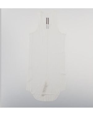 Rick Owens Tank Top Basic Rib Cotton - White