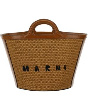 Marni Bucket Bag Tropicalia - Brown