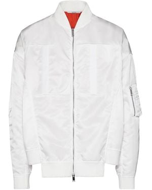 Valentino Panelled Zip-Front Bomber Jacket Clothing - White