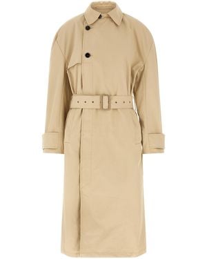 Entire studios Classic Trench Coat Cotton Coats - Natural