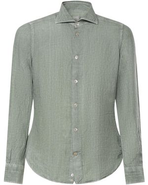 Eleventy Shirts Linen - Green