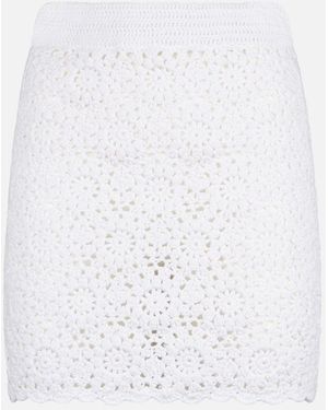 MC2 Saint Barth Crochet Mini Skirt - White