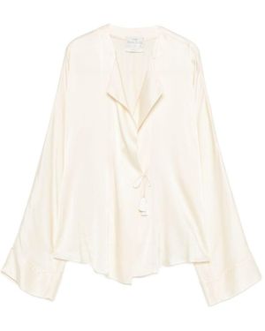 forte_forte Silk Satin Shirt - White