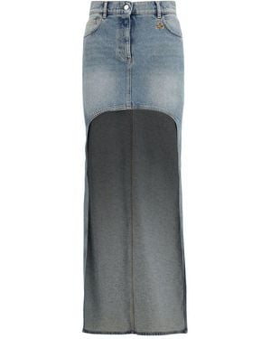 Courreges Blue Denim Skirt - Gray