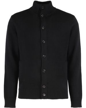 Slowear Cardigan Virgin Wool, Cardigans - Black