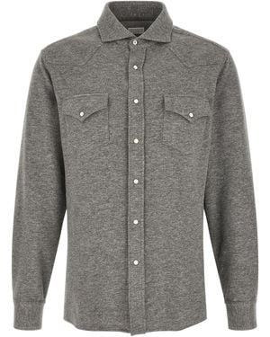 Brunello Cucinelli Cashmere Blouse - Grey