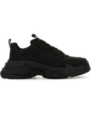 Balenciaga Satin Triple S Trainers For - Black