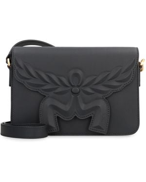MCM Mini Leather Crossbody Handbag - Grey
