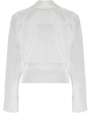 The Attico The Attico Asymmetrical Cotton Shirt - White