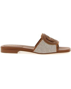 Gucci Incrocio Gg Sandals - Brown
