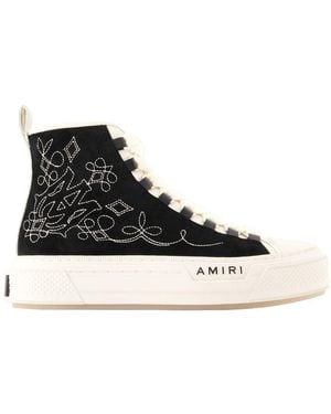 Amiri Western Ma Court Hi Sneakers - Black