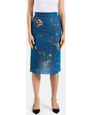 Bielo Skirt Translucent Jacquard Semi-Transparent - Blue