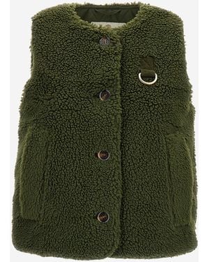 Barbour Fur-Effect Nylon Vest Polyester Waistcoats & Gilets - Green