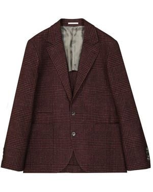 Brunello Cucinelli Tartan Wool Jacket - Brown