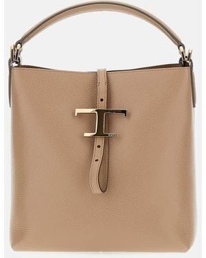 Tod's T Timeless Mini Bucket Bag - Brown