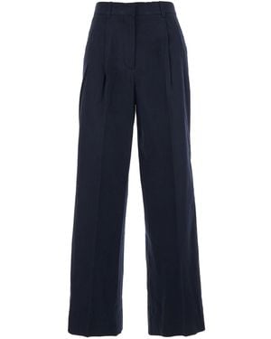 DUNST Pants With Front Pleats - Blue