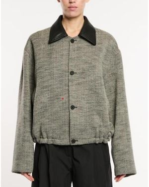 Studio Nicholson Studio Nicholson Leather Collar Chore Jacket - Gray