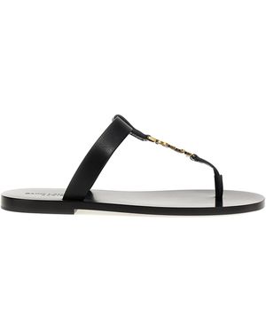 Saint Laurent 'Cassandre' Sandals - Black