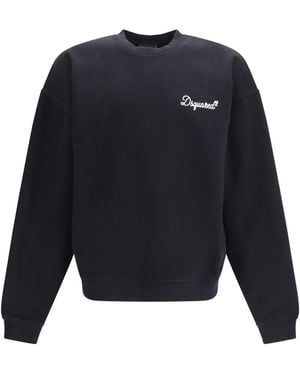 DSquared² Logo Cotton Sweatshirt Sweatshirts - Blue