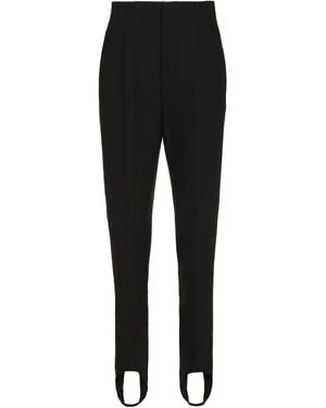 Bottega Veneta Pants High-Rise Cotton Viscose Straight - Black