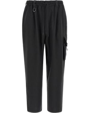Y-3 Polyester Cargo Pants - Black