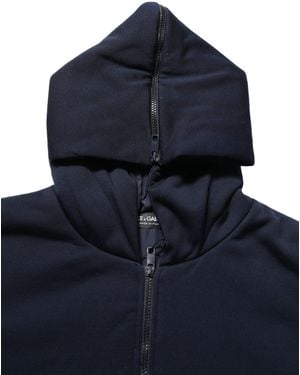 Dolce & Gabbana Cotton Full Zip Hooded Bomber Jacket Clothing - Blue