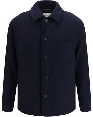 Brooksfield Wool Work Jacket Knitwear - Blue