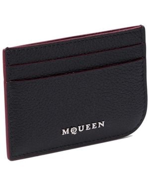 McQueen Leather Card Holder - Black