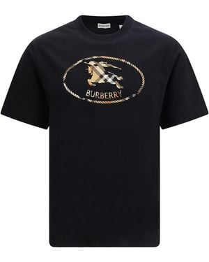 Burberry Embroidered Logo T-Shirt - Black