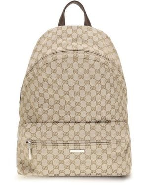 Gucci Beige Polyester Backpack - Natural