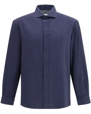Brunello Cucinelli Cotton Shirt - Blue