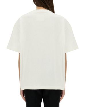 Jil Sander T-Shirt With Logo Cotton T-Shirts - White