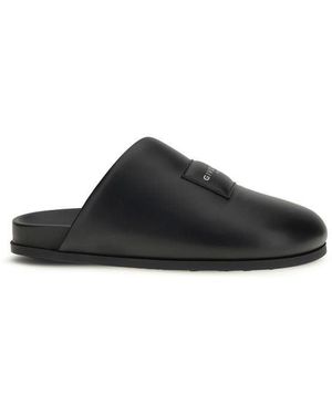 Givenchy Black Calf Leather Bos Taurus Mules