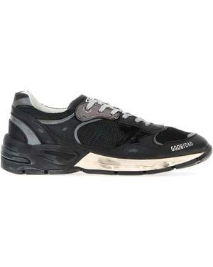 Golden Goose Leather And Mesh Running Dad Trainers - Black