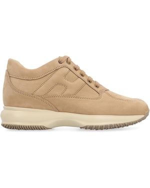 Hogan Low-Top Sneakers Interactive Chamois Sneakers - Brown